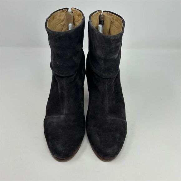 Rag & Bone Newbury Ankle Booties Dark Charcoal Gray Suede Women's Size 38.5 - Picture 4 of 13